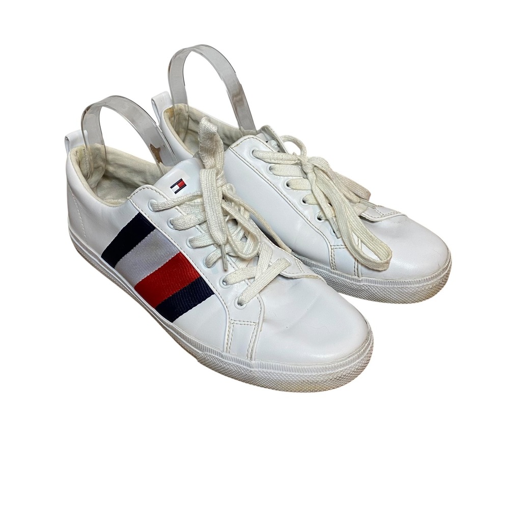 Tommy Hilfiger Leather‎ Sneakers Casual Shoes White Sneakers Size 11M